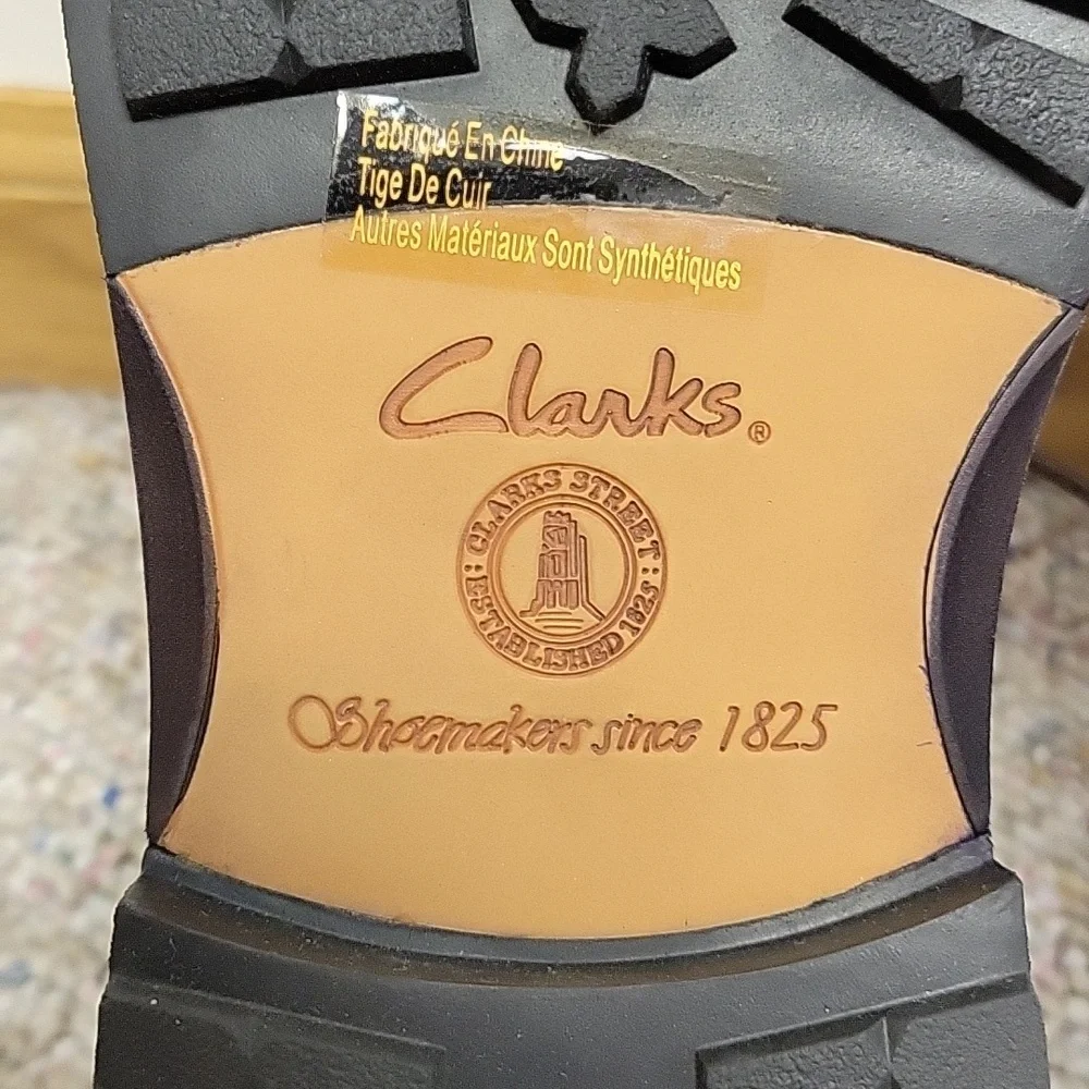 Clarks Men's Dark Brown Leather Oxfords Sz 11.5. NWOT Office Business